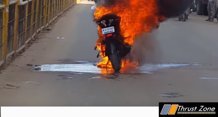 Pulsar RS200 Catches Fire