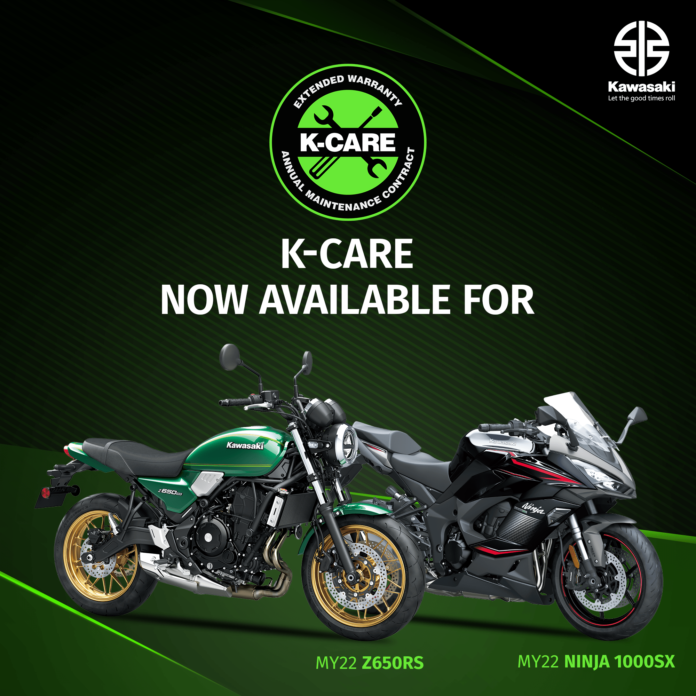 India Kawasaki Motors Pvt. Ltd. (IKM) announces the launch of K-CARE for MY22 Z650RS and MY22 Ninja 1000SX