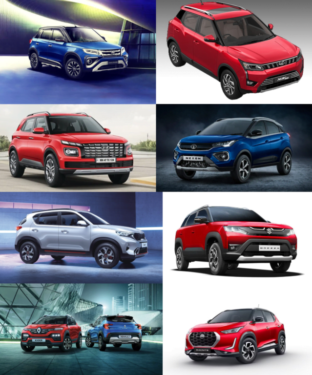 Maruti Brezza vs Sonet Vs Venue Vs Nexon Vs XUV 300