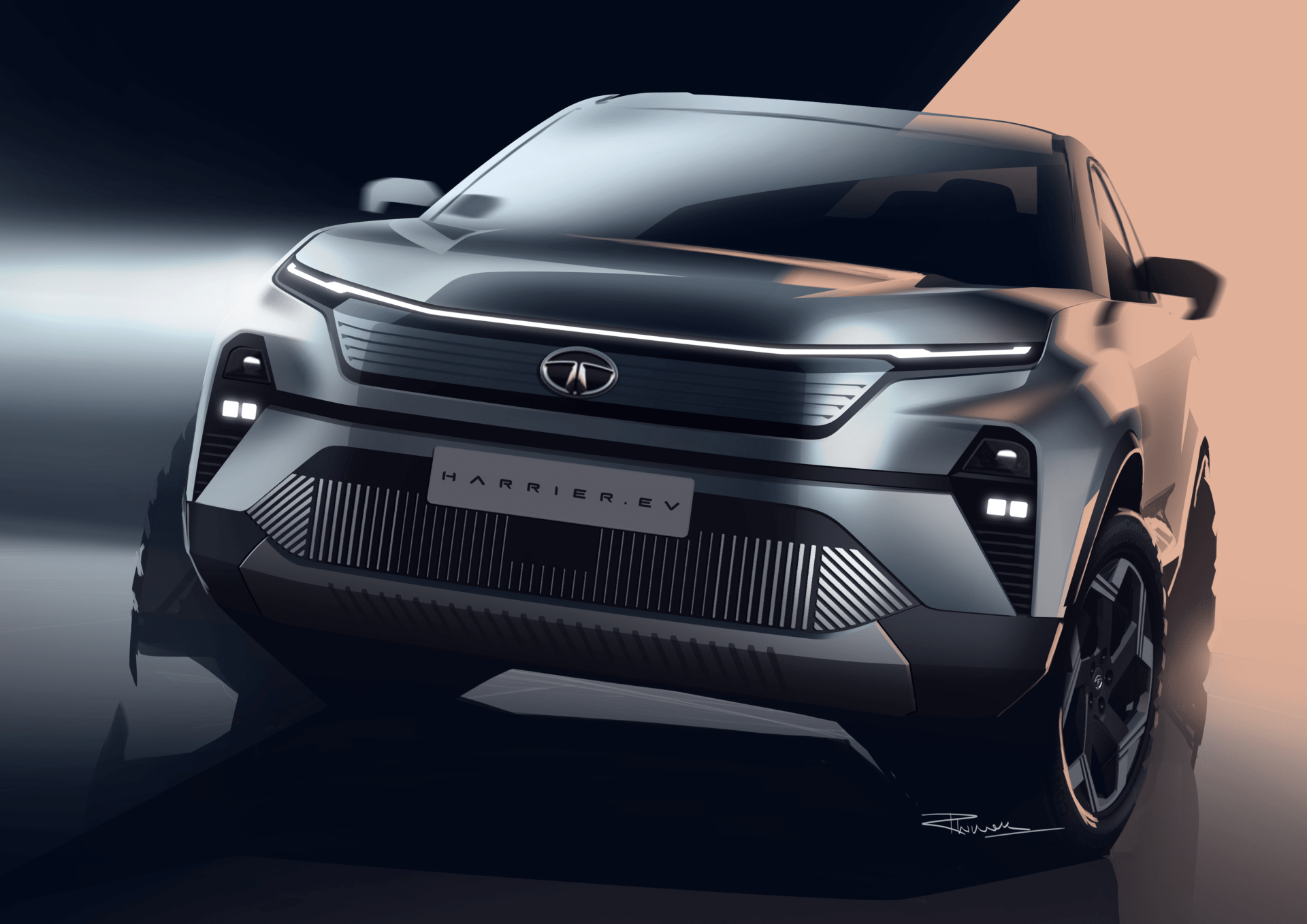 Tata Harrier EV Design Revealed At Auto Expo 2023