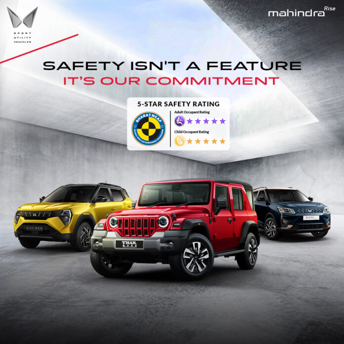 Mahindra Thar Roxx 3XO & XUV 400 Score 5 Star NCAP Rating