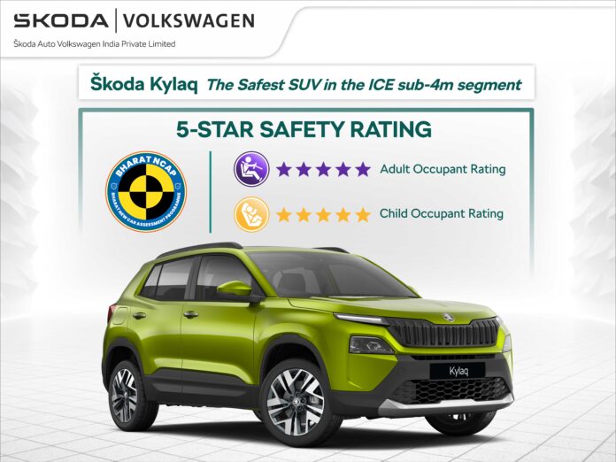 Škoda Kylaq Safety Rating Is 5 Stars In Bharat NCAP